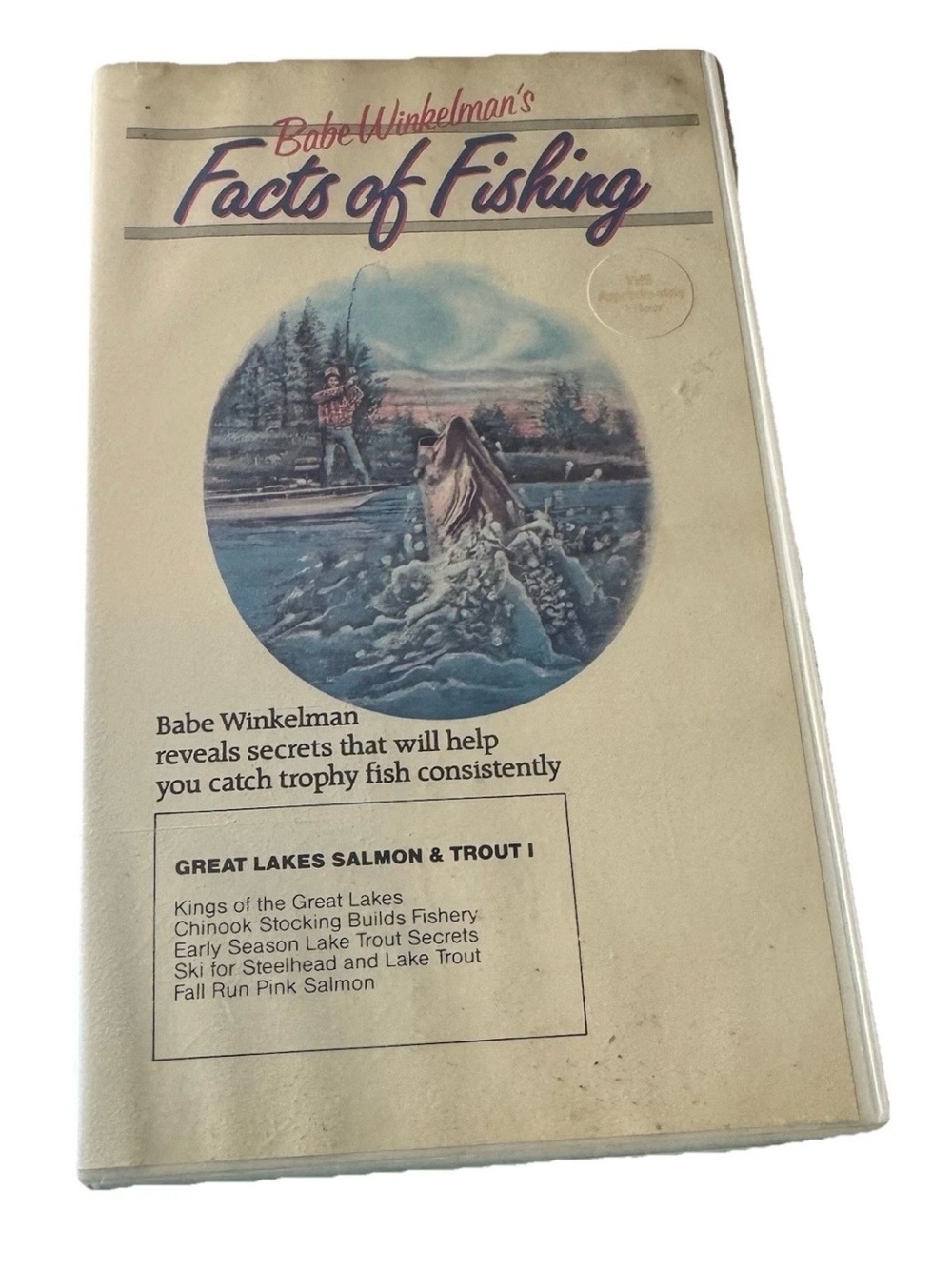 Babe Winkelman's Vintage Facts of Fishing VHS Tape Clamshell Case 1995